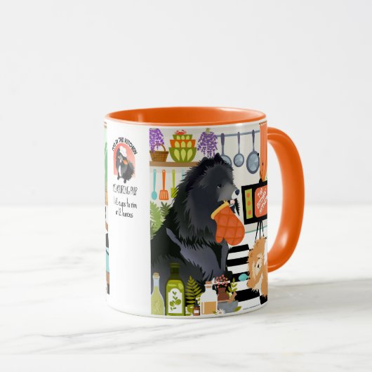 BITCHEN KITCHEN measure 1 1/2 cups dog cute mug マグカップ (正面右)