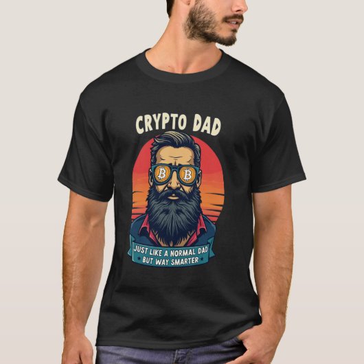 Bitcoinおもしろい Blockchain愛好家のための暗号パパギフト Tシャツ (正面)
