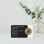 BitcoinおよびCryto Ethereumサービスの名刺 名刺 (スタンド正面)