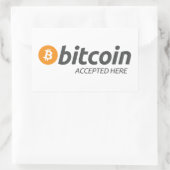 Bitcoinが受け付けたステッカー 長方形シール (バッグ)