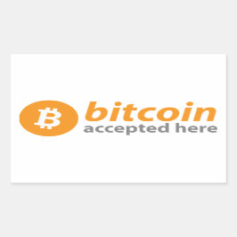 Bitcoinが受け付けた長方形のシール 長方形シール