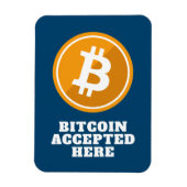 Bitcoinが受け付け済み – デジタル暗号通貨Mag マグネット (縦)