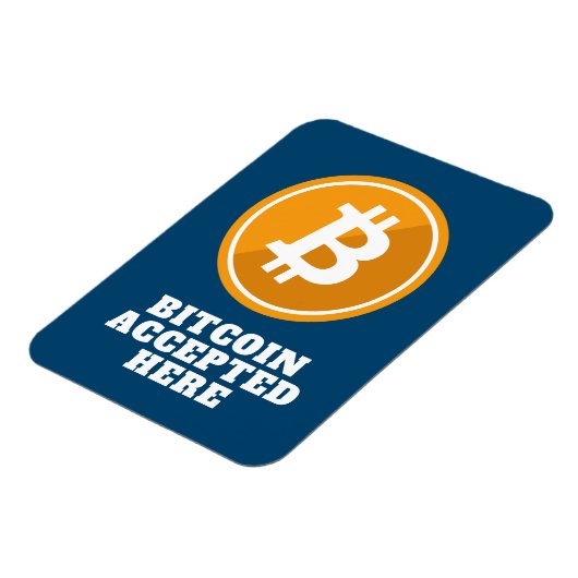 Bitcoinが受け付け済み – デジタル暗号通貨Mag マグネット (左側)