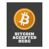 Bitcoinが受け入れ先 – デジタル暗号通貨 ポスター (正面)