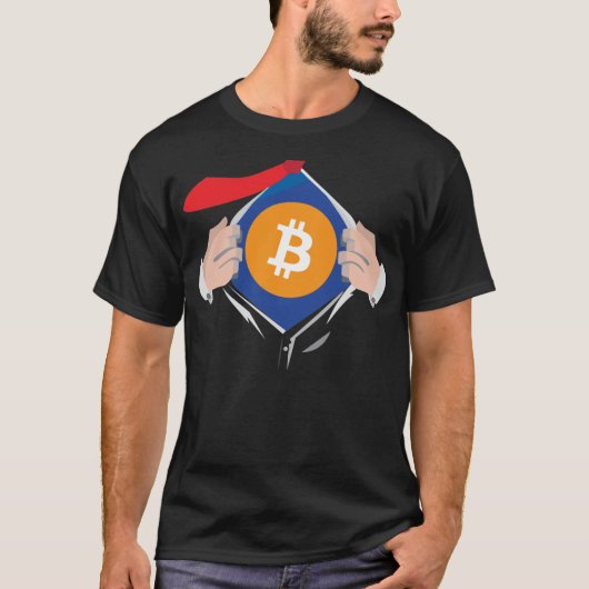 Bitcoinでスーパーパワー！T-シャツ Tシャツ (正面)