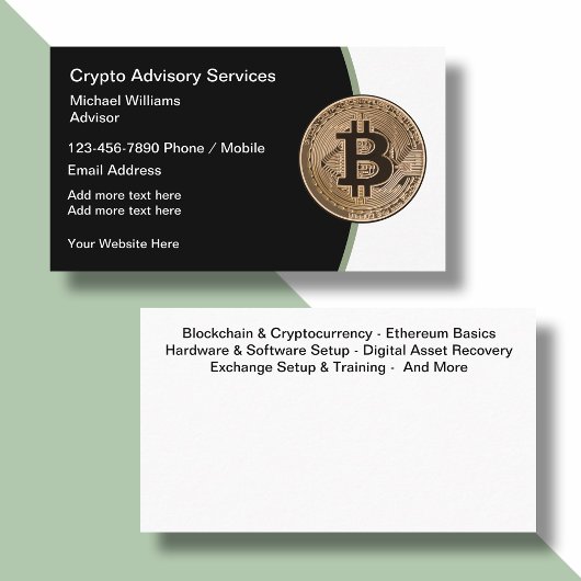 Bitcoinと暗号通貨イーサリアムサービス名刺 名刺