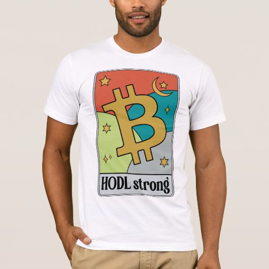 BitcoinとCryptocurrency Tシャツのデザイン Tシャツ (正面)