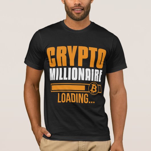 BitcoinとCryptocurrency Tシャツのデザイン Tシャツ (正面)