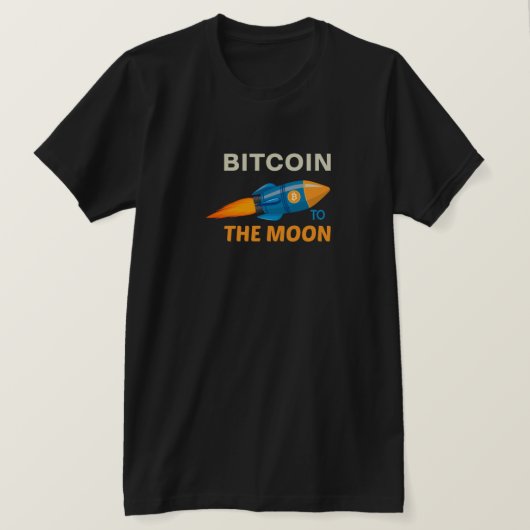 BitcoinとCryptocurrency Tシャツのデザイン Tシャツ (デザイン正面)