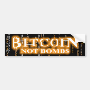 Bitcoinのない爆弾-暗号のバンパーステッカー バンパーステッカー