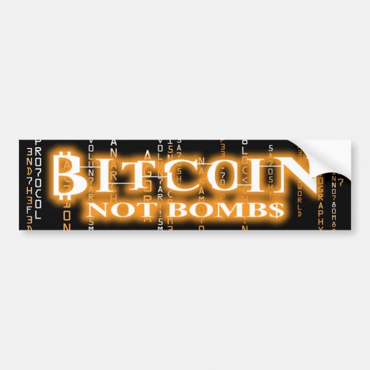 Bitcoinのない爆弾-暗号のバンパーステッカー バンパーステッカー (正面)