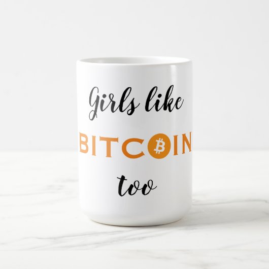 Bitcoinのような女の子も コーヒーマグカップ (中央)