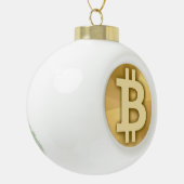 Bitcoinのオーナメント セラミックボールオーナメント (左)