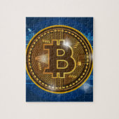 Bitcoinのクールなロゴおよびグラフデザイン ジグソーパズル (縦)