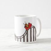 Bitcoinのジェットコースターの長いコースター コーヒーマグカップ (正面右)