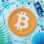 bitcoinのパーティーのプレートのBitcoinのクラシックなロゴ ペーパープレート (パーティー)