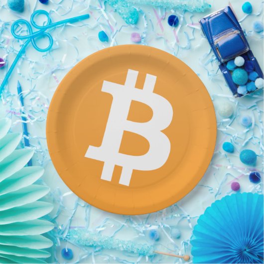 bitcoinのパーティーのプレートのBitcoinのクラシックなロゴ ペーパープレート (パーティー)