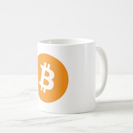 bitcoinのマグ コーヒーマグカップ (正面右)