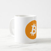 bitcoinのマグ コーヒーマグカップ (正面左)