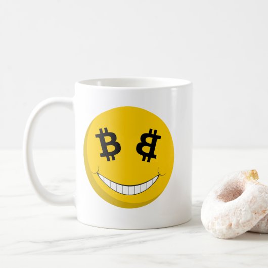 Bitcoinのマグ(BTC) コーヒーマグカップ (ドーナツ)