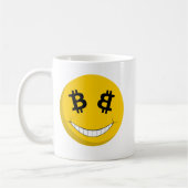 Bitcoinのマグ(BTC) コーヒーマグカップ (左)