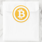 Bitcoinのロゴの円形のステッカー ラウンドシール (バッグ)