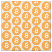 Bitcoinのロゴの生地 ファブリック (クローズアップ)