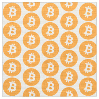Bitcoinのロゴの生地 ファブリック