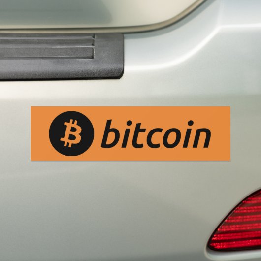 Bitcoinのロゴの磁石 バンパーステッカー (車上)