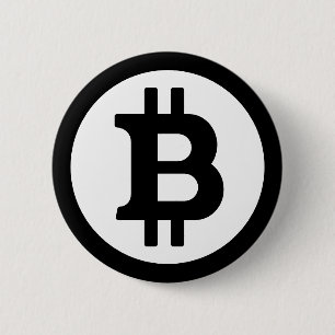Bitcoinのロゴの記号のCryptocurrencyの硬貨ボタン 缶バッジ