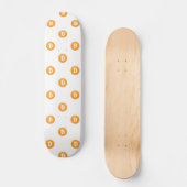 Bitcoinのロゴパターン スケートボード (正面)