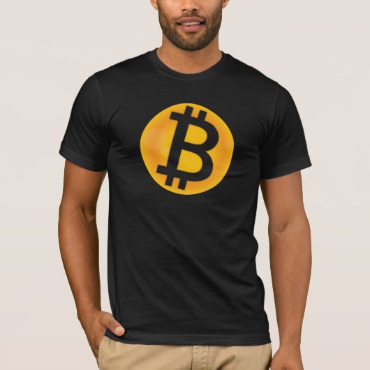 Bitcoinのロゴ(オレンジ) Tシャツ (正面)
