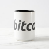 Bitcoinのロゴ ツートーンマグカップ (中央)