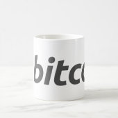 Bitcoinのロゴ + 文字 コーヒーマグカップ (中央)