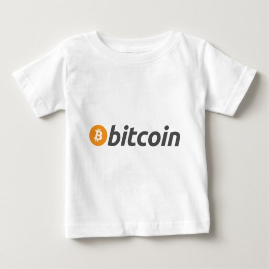 Bitcoinのロゴ + 文字 ベビーTシャツ (正面)
