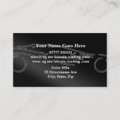 Bitcoinの交換のコンサルタント、銀製のスポーツ・カーのロゴ 名刺 (裏面)