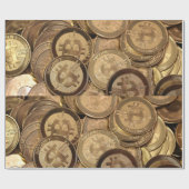 Bitcoinの光沢のある包装紙 ラッピングペーパー (フラット)