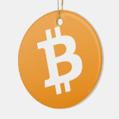 Bitcoinの円のぶら下がったなオーナメント セラミックオーナメント (左)