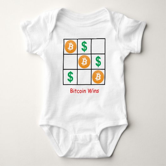 Bitcoinの勝利 ベビーボディスーツ (正面)