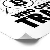 Bitcoinの取引作業 |暗号通貨BTCギフト ポスター (角)