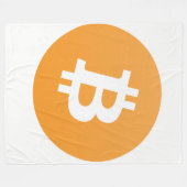 Bitcoinの役人毛布 フリースブランケット (正面(横))