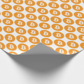 Bitcoinの暗号の通貨のロゴ ラッピングペーパー (角)