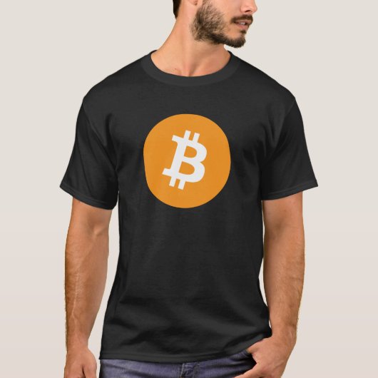 Bitcoinの暗号の通貨のロゴ Tシャツ (正面)