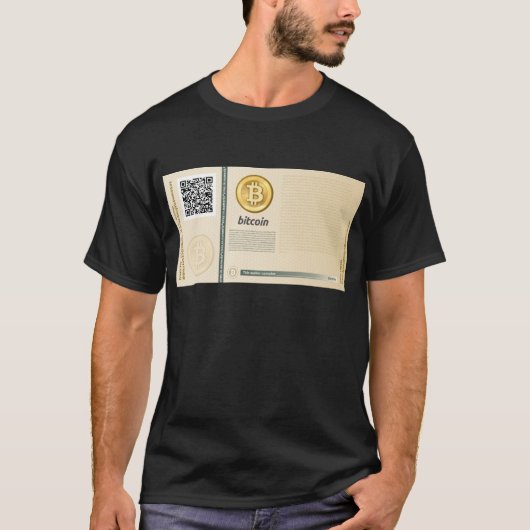 Bitcoinの札入れ Tシャツ (正面)