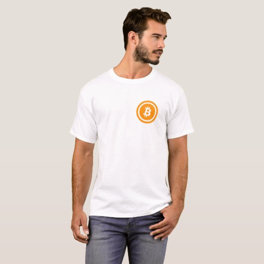 Bitcoinの記号を用いるBitcoinのTシャツ Tシャツ (正面フル)