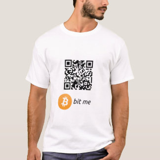 Bitcoinの財布QRコードTシャツ Tシャツ