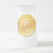 Bitcoinの金昇進のマグ フロストグラスビールジョッキ (中央)