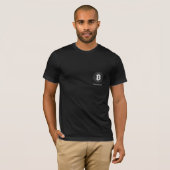 Bitcoinの黒いワイシャツ Tシャツ (正面フル)