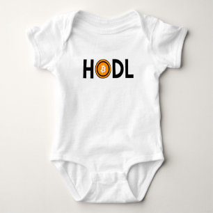 BitcoinのcryptocurrencyのTシャツ ベビーボディスーツ