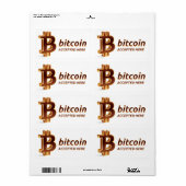 BitcoinはここでBTC暗号通貨支払いを受け入れた ラベル (フルシート)